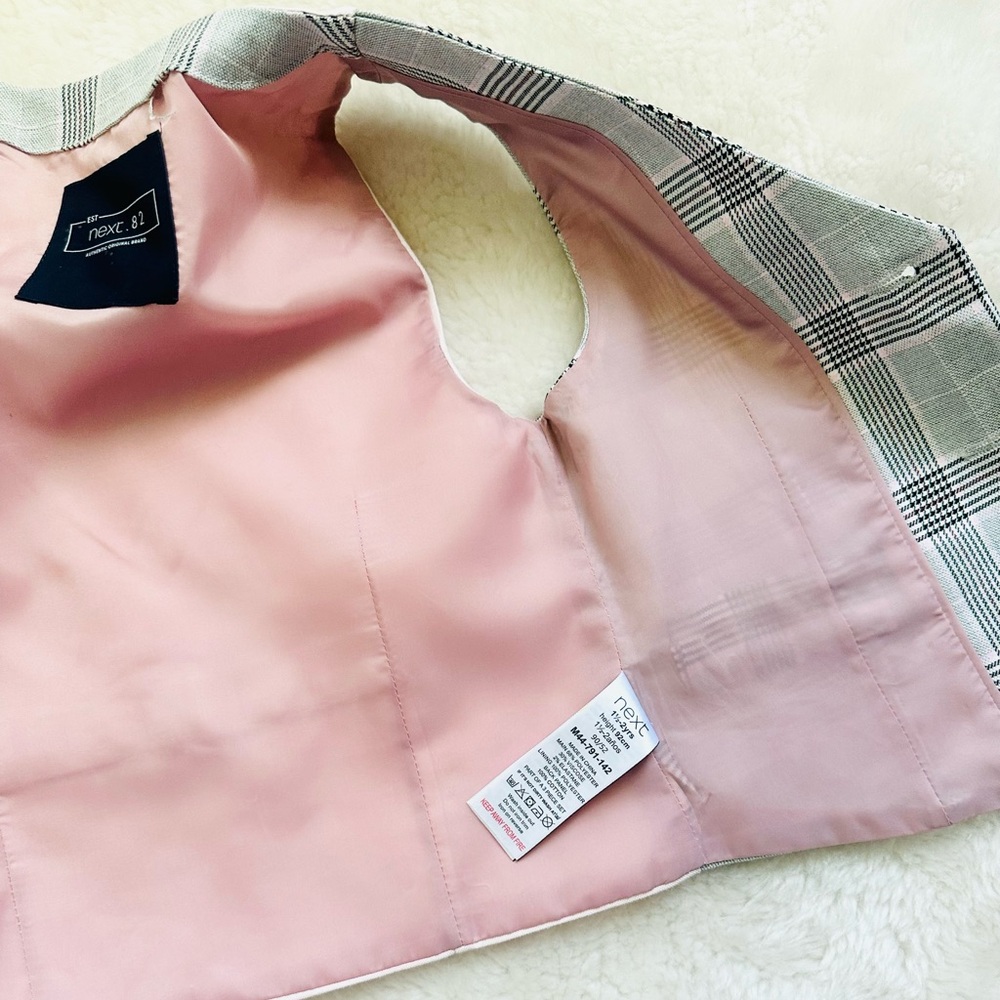 Grey Check Waistcoat and Pink Shirt Set Toddler 1.5T-2 T - Picture 13 of 13